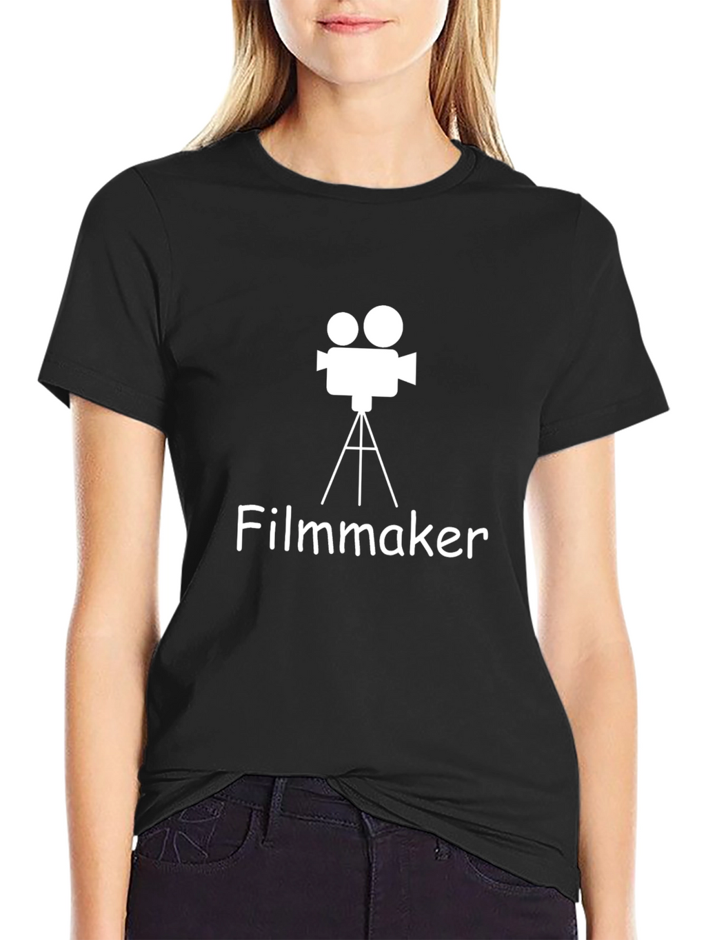 Filmmaker Graphic Tee - Black Cotton T-Shirt