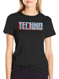 Techno Glitch Graphic T-Shirt