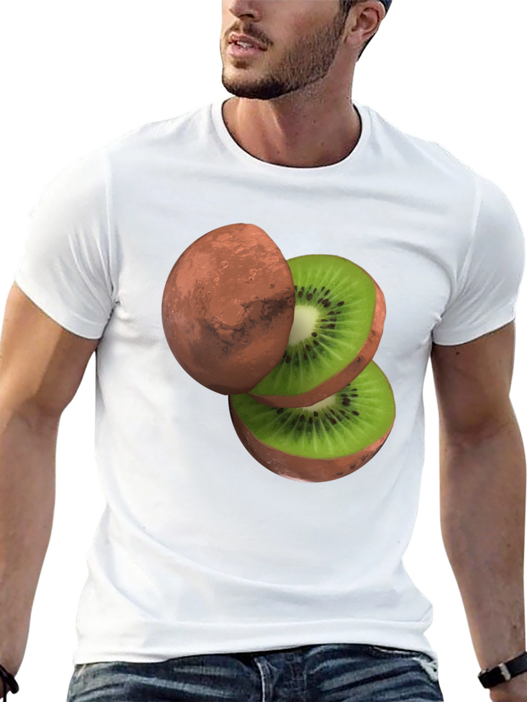 Mars Kiwi T-Shirt - Unique Graphic Tee