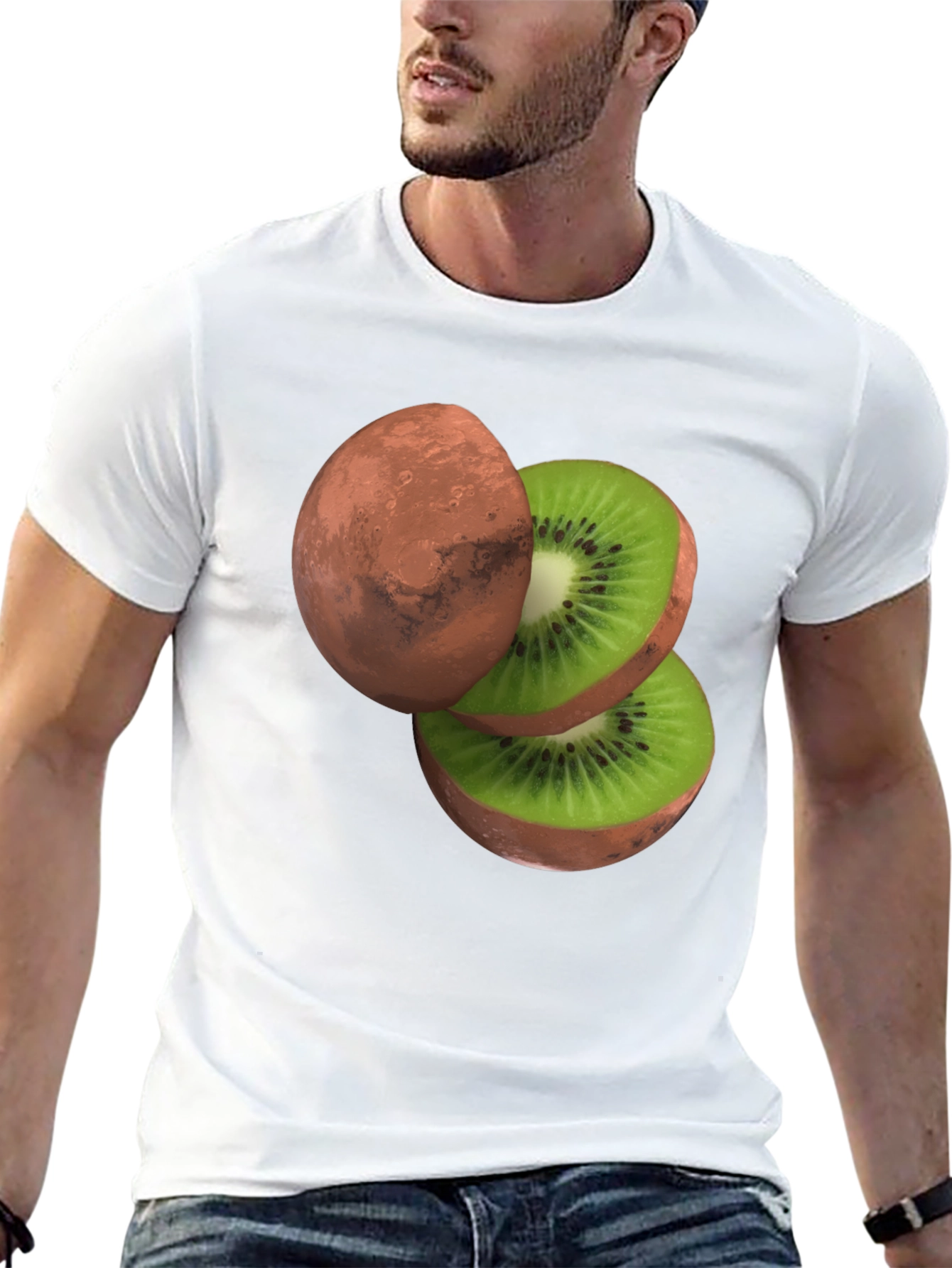 Mars Kiwi T-Shirt - Unique Graphic Tee