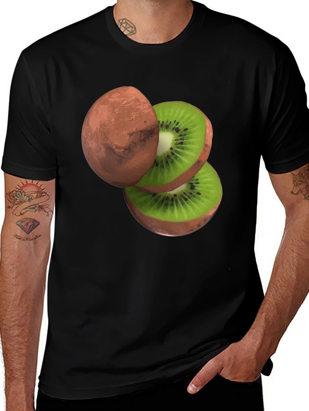 Mars Kiwi T-Shirt - Unique Graphic Tee