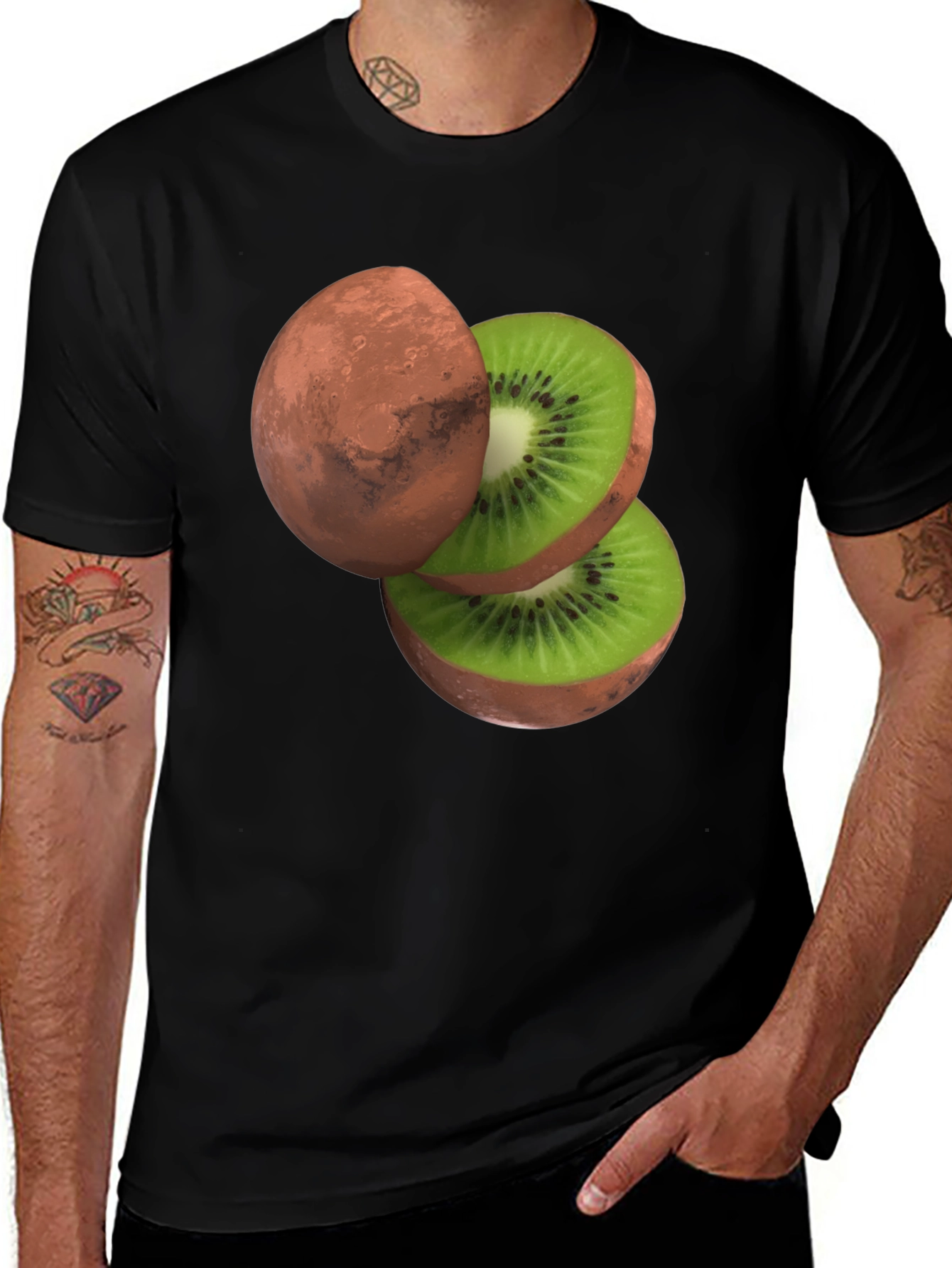 Mars Kiwi T-Shirt - Unique Graphic Tee