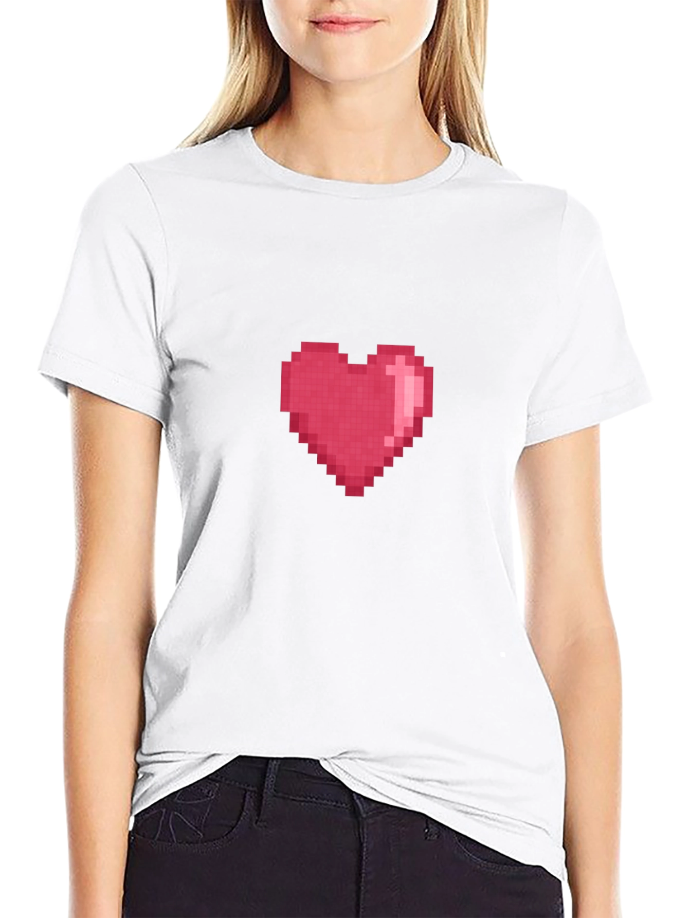 Pixel Heart Graphic Tee - Gamer Style