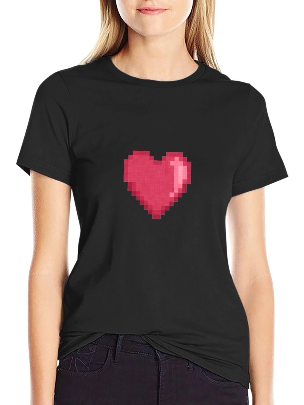 Pixel Heart Graphic Tee - Gamer Style