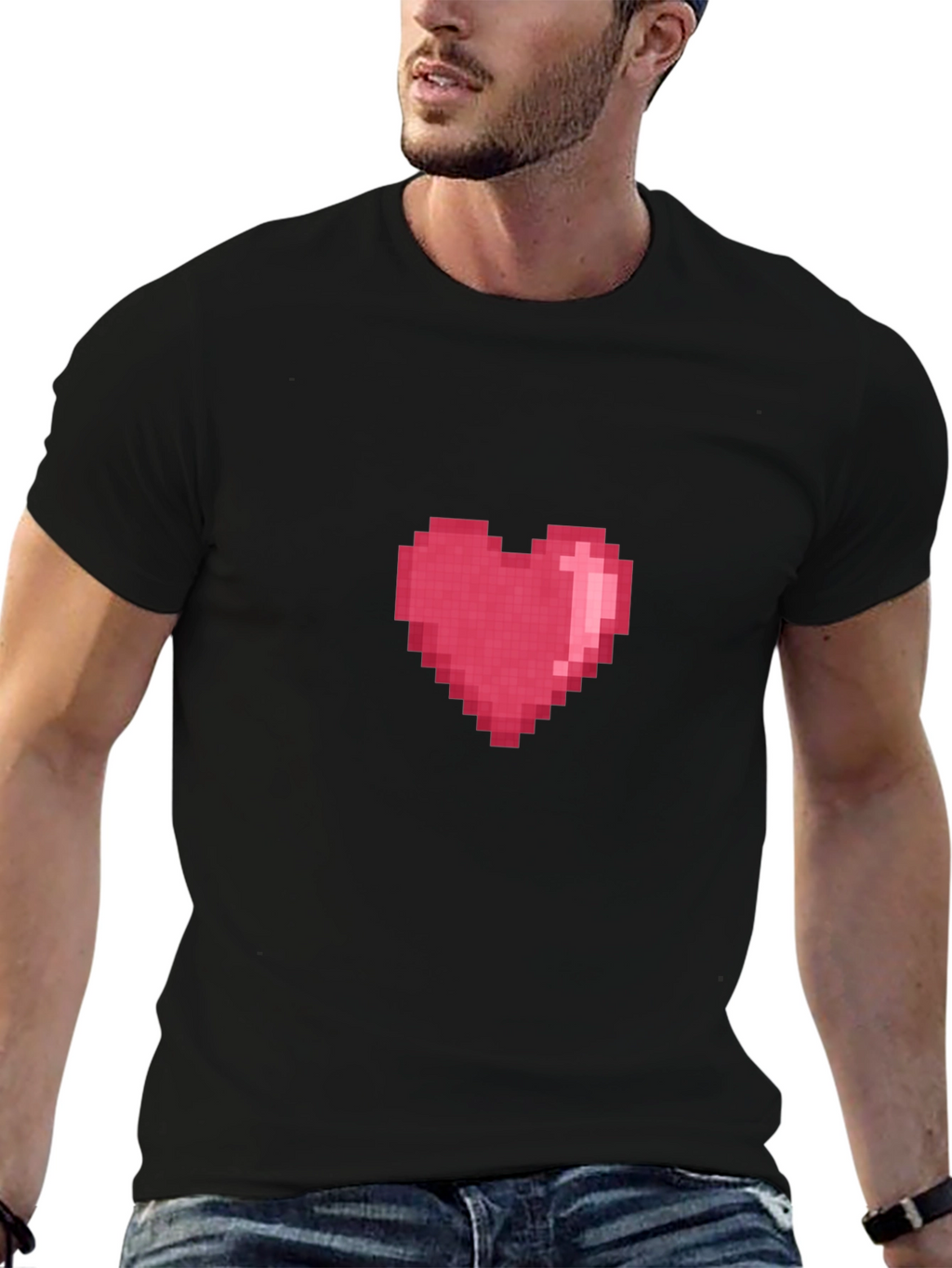 Pixel Heart Graphic Tee - Gamer Style
