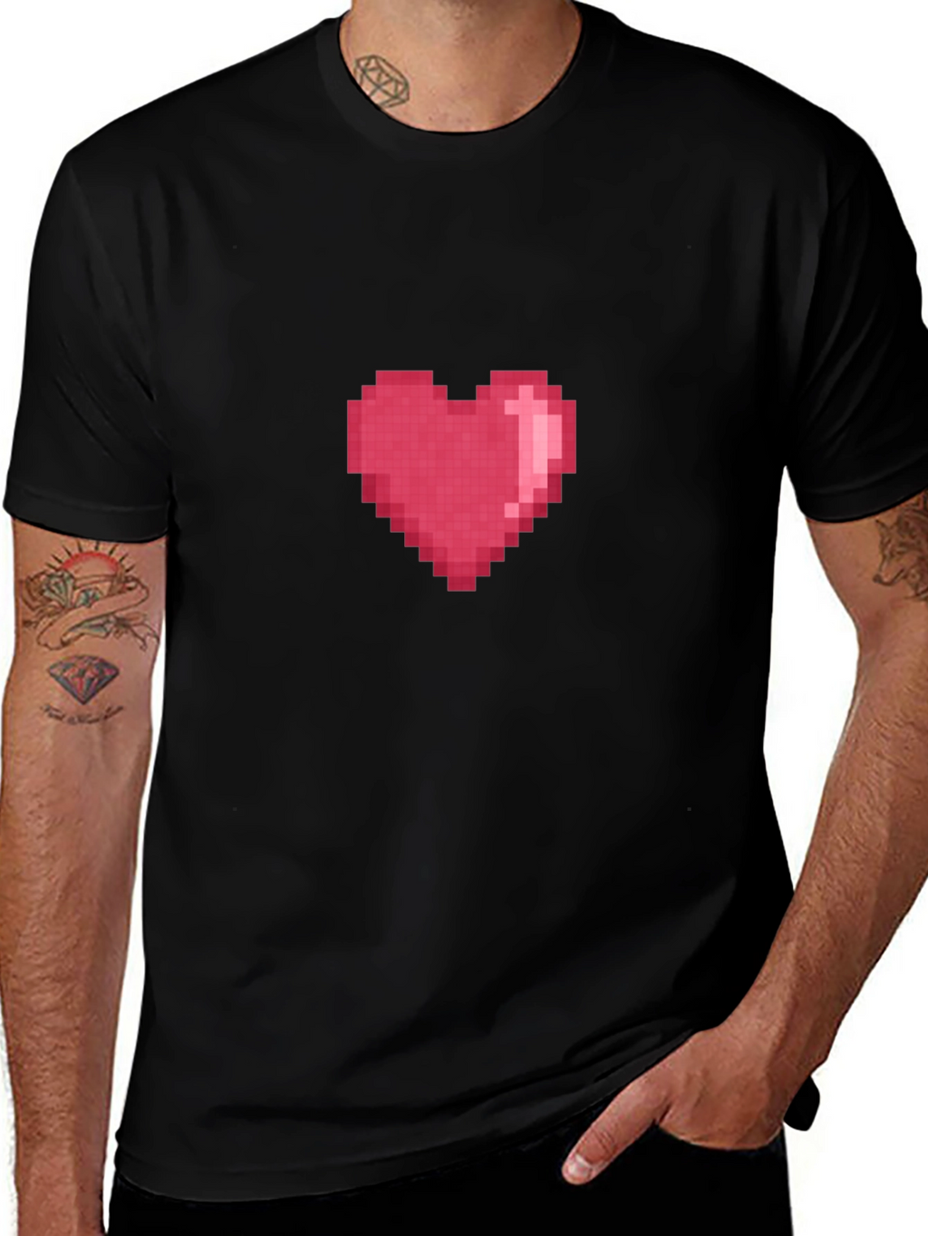 Pixel Heart Graphic Tee - Gamer Style