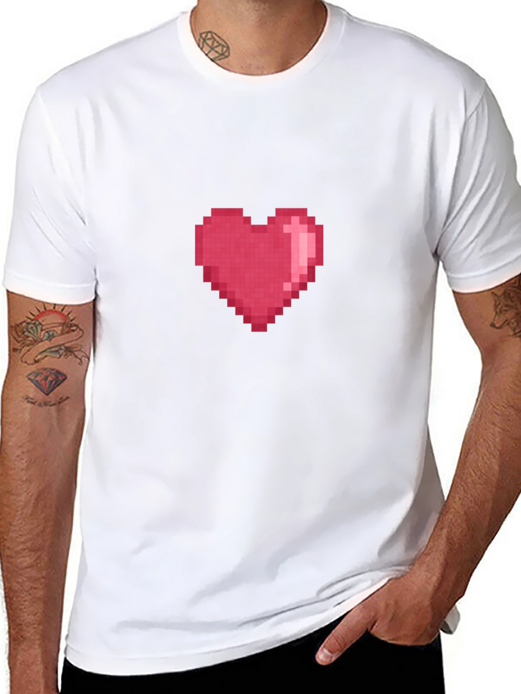 Pixel Heart Graphic Tee - Gamer Style