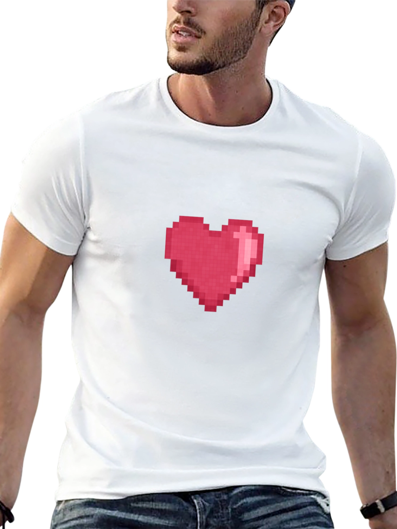 Pixel Heart Graphic Tee - Gamer Style