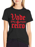 Vade Retro Graphic Tee - Stylish Gothic Design