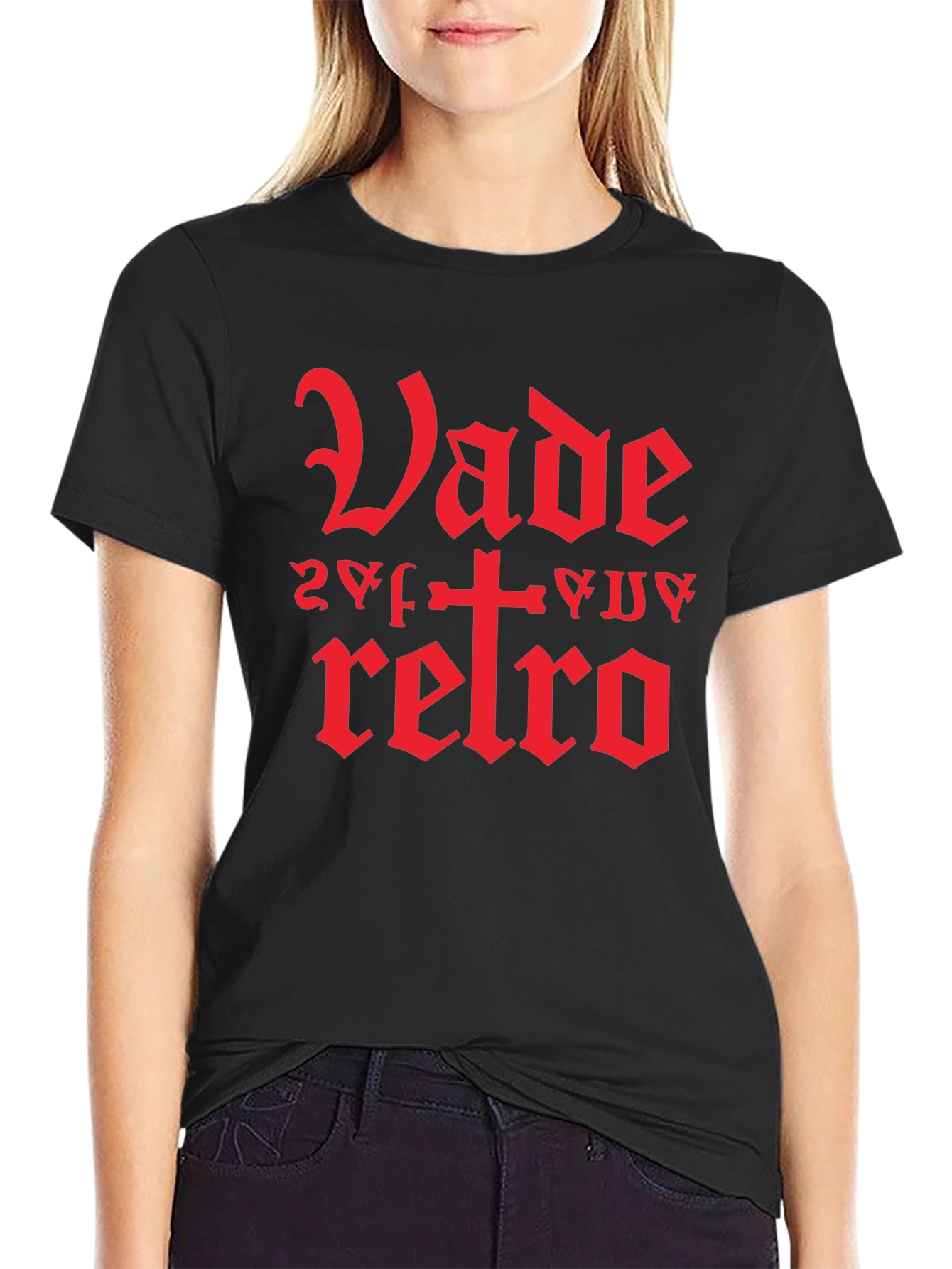 Vade Retro Graphic Tee - Stylish Gothic Design