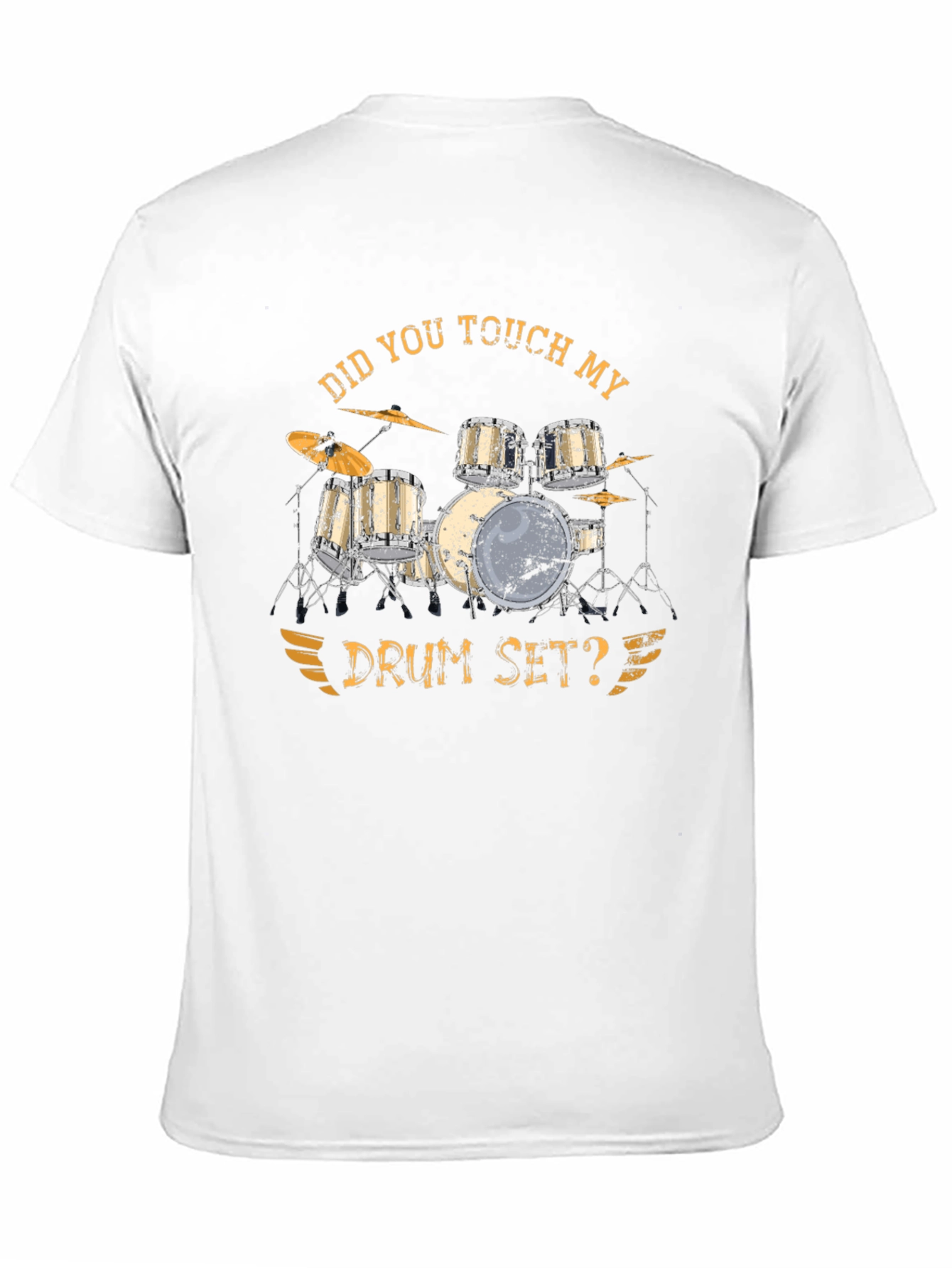 Drum Set Graphic T-Shirt - Funny Music Tee