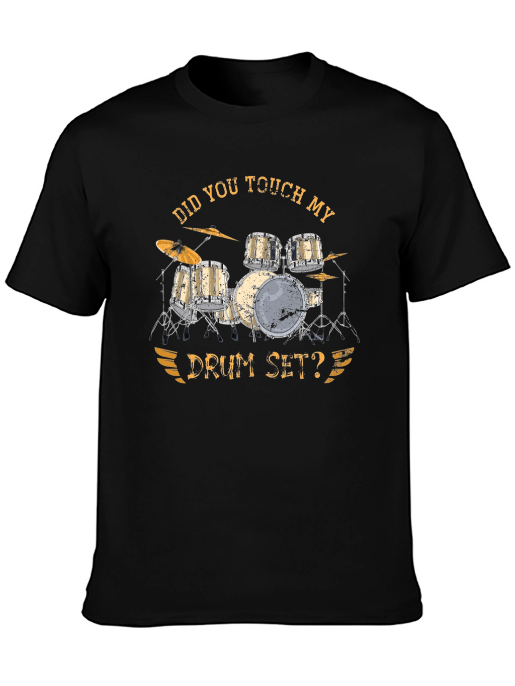 Drum Set Graphic T-Shirt - Funny Music Tee