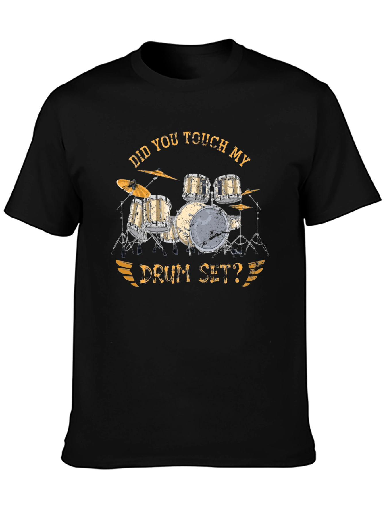 Drum Set Graphic T-Shirt - Funny Music Tee