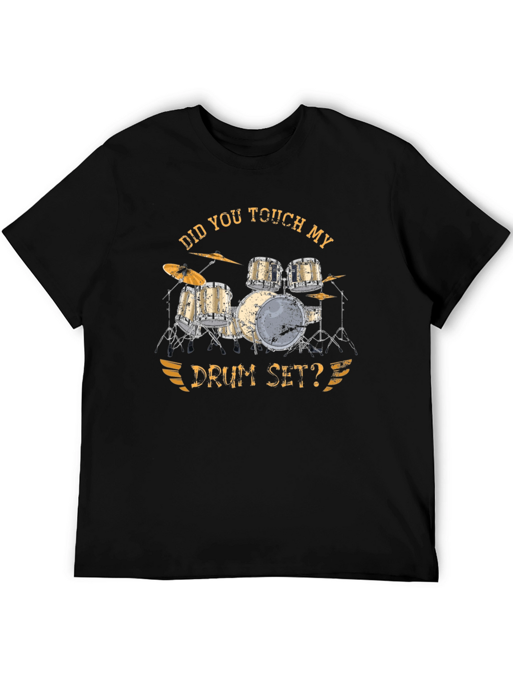 Drum Set Graphic T-Shirt - Funny Music Tee