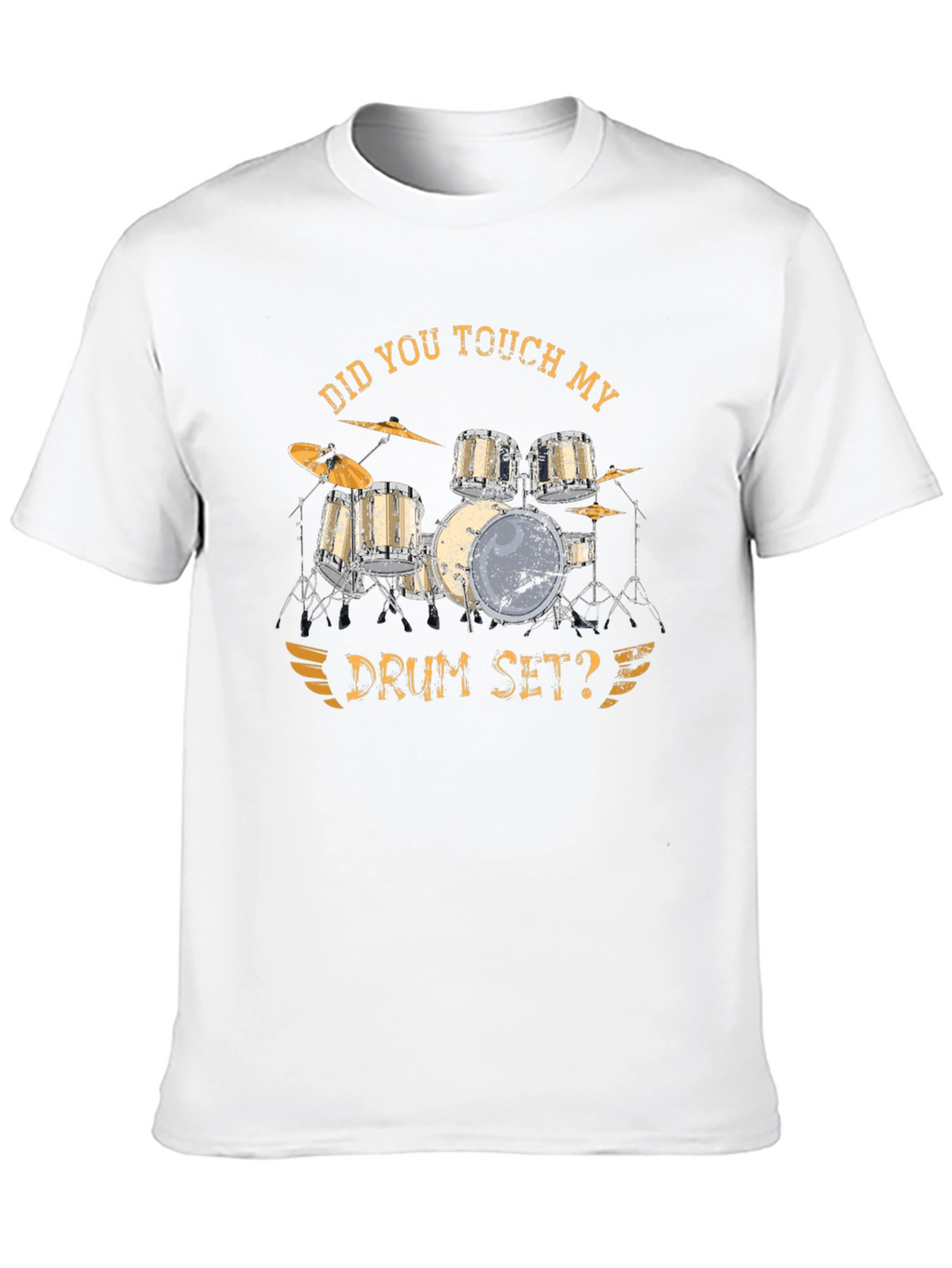 Drum Set Graphic T-Shirt - Funny Music Tee