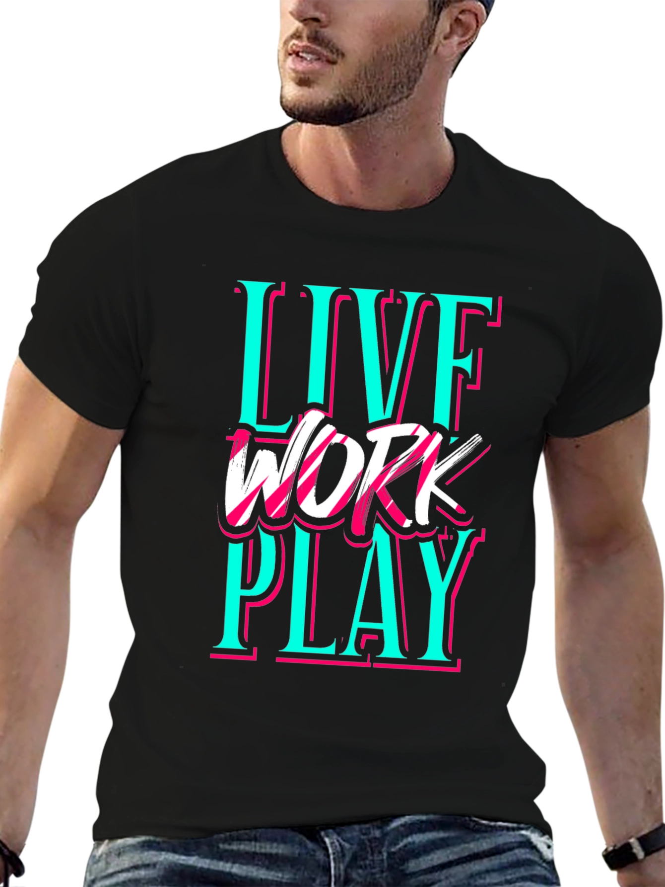 Live Work Play Graphic Tee