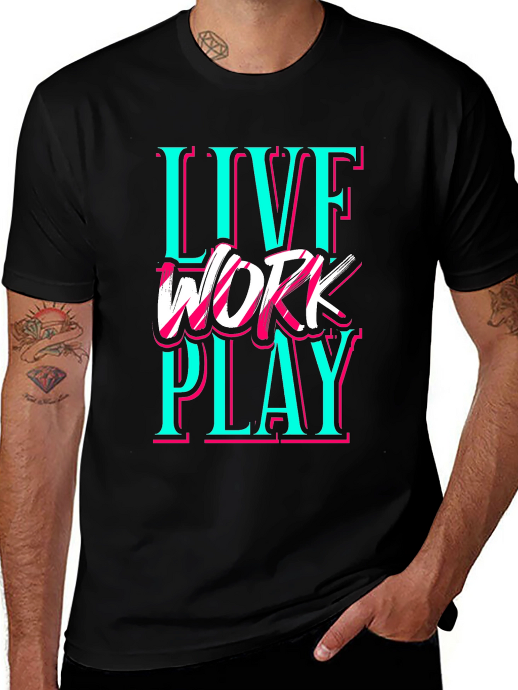 Live Work Play Graphic Tee
