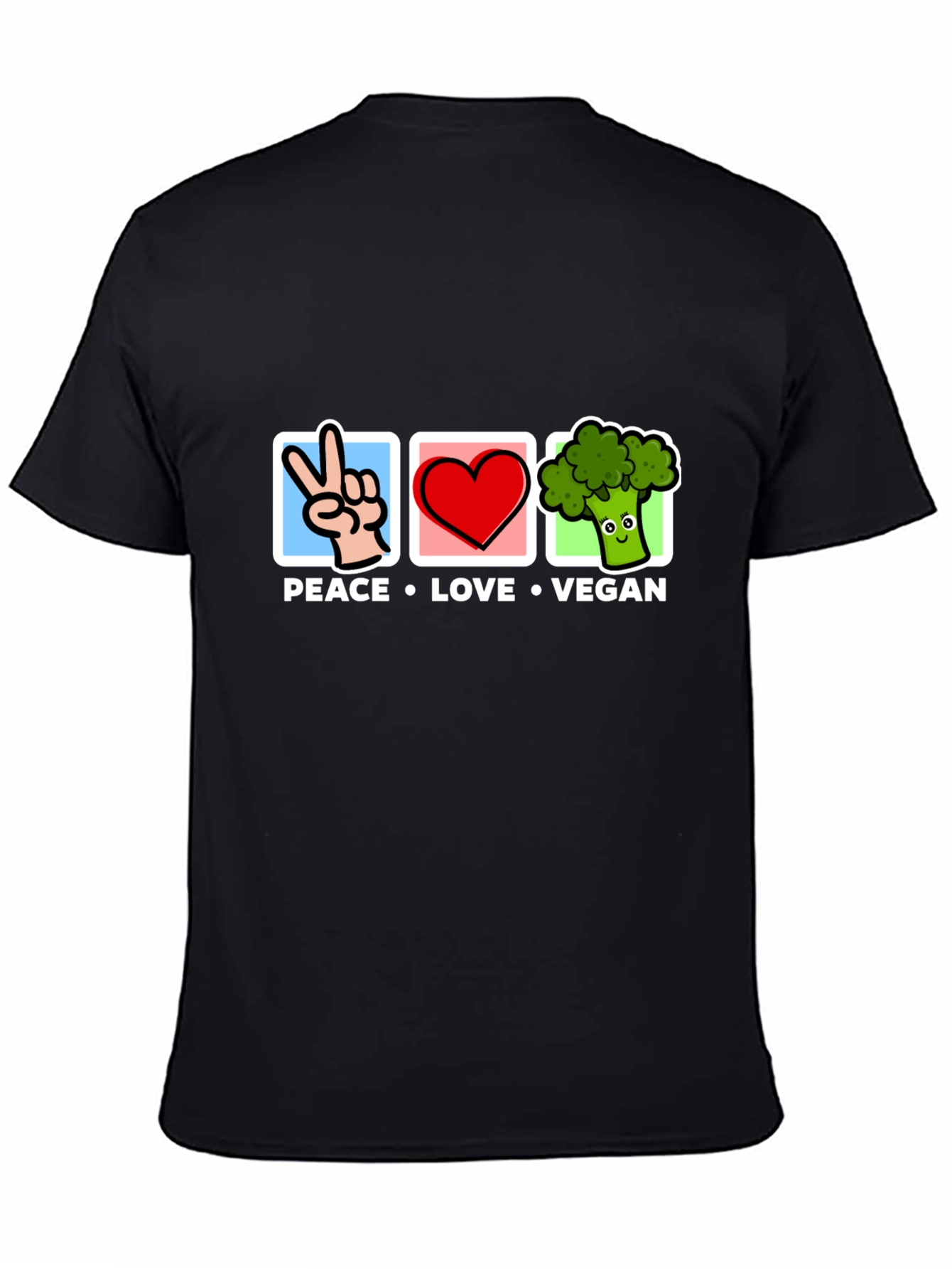 Peace Love Vegan T-Shirt - Unisex Graphic Tee