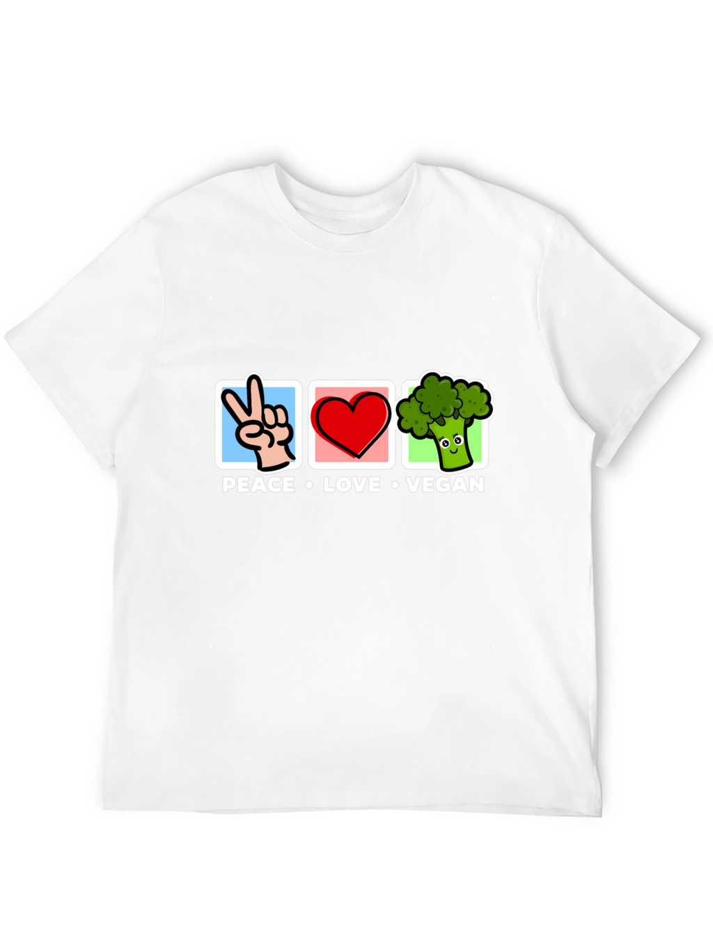 Peace Love Vegan T-Shirt - Unisex Graphic Tee