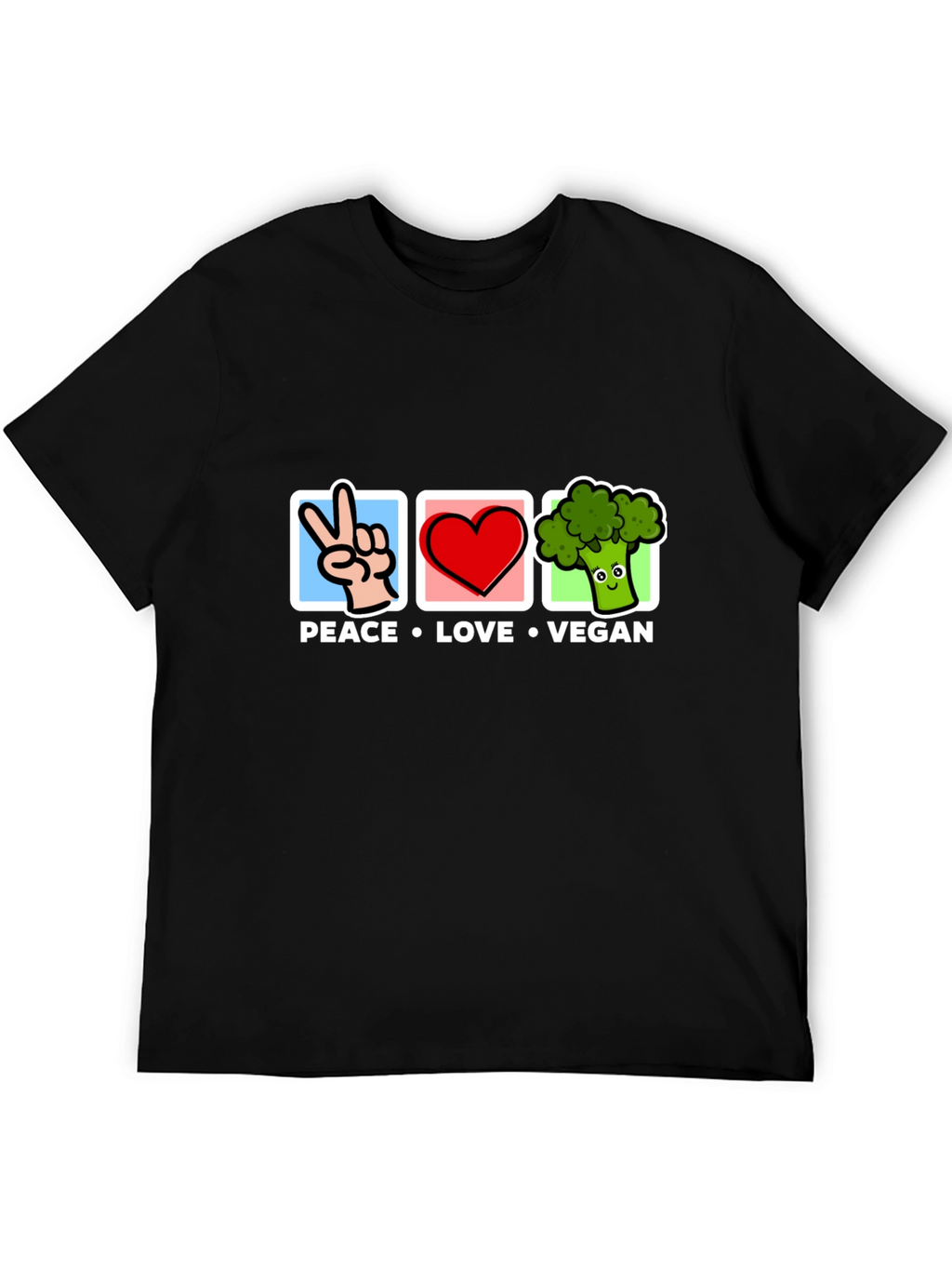 Peace Love Vegan T-Shirt - Unisex Graphic Tee