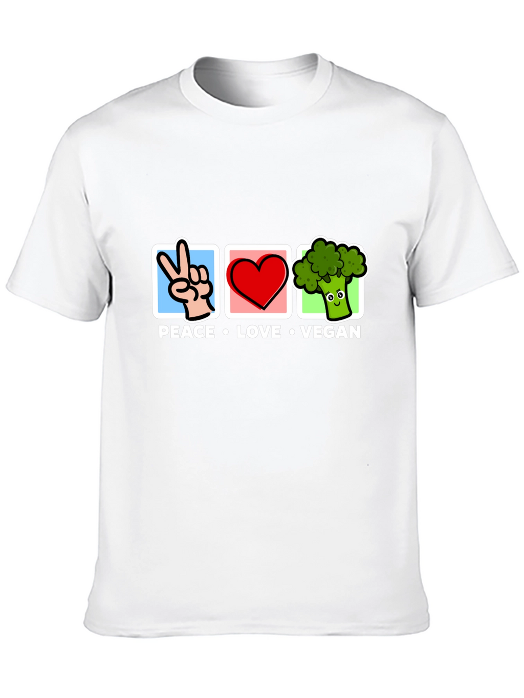 Peace Love Vegan T-Shirt - Unisex Graphic Tee