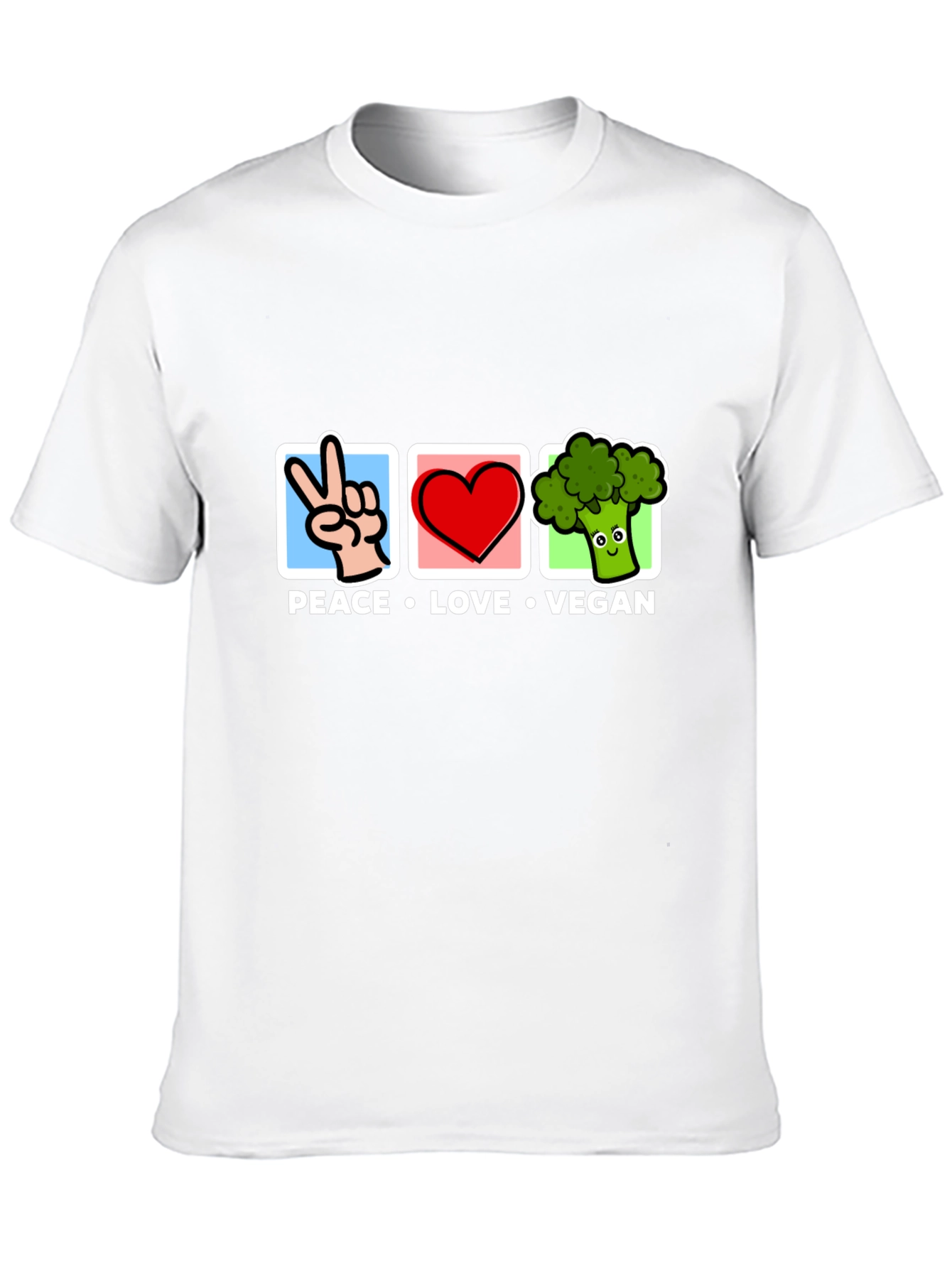 Peace Love Vegan T-Shirt - Unisex Graphic Tee
