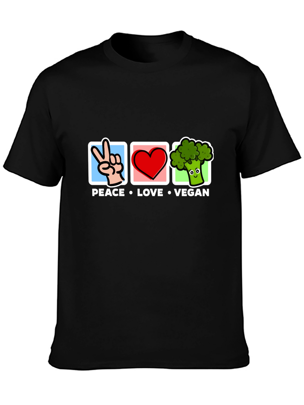 Peace Love Vegan T-Shirt - Unisex Graphic Tee