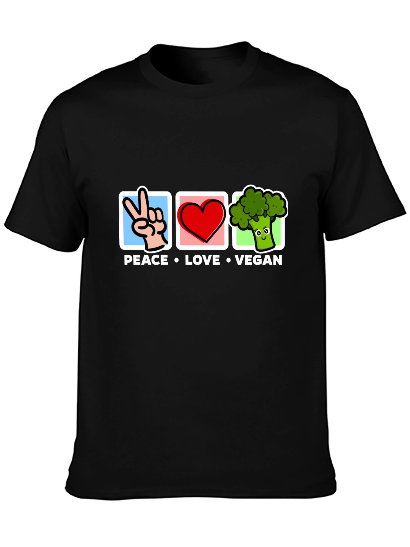 Peace Love Vegan T-Shirt - Unisex Graphic Tee
