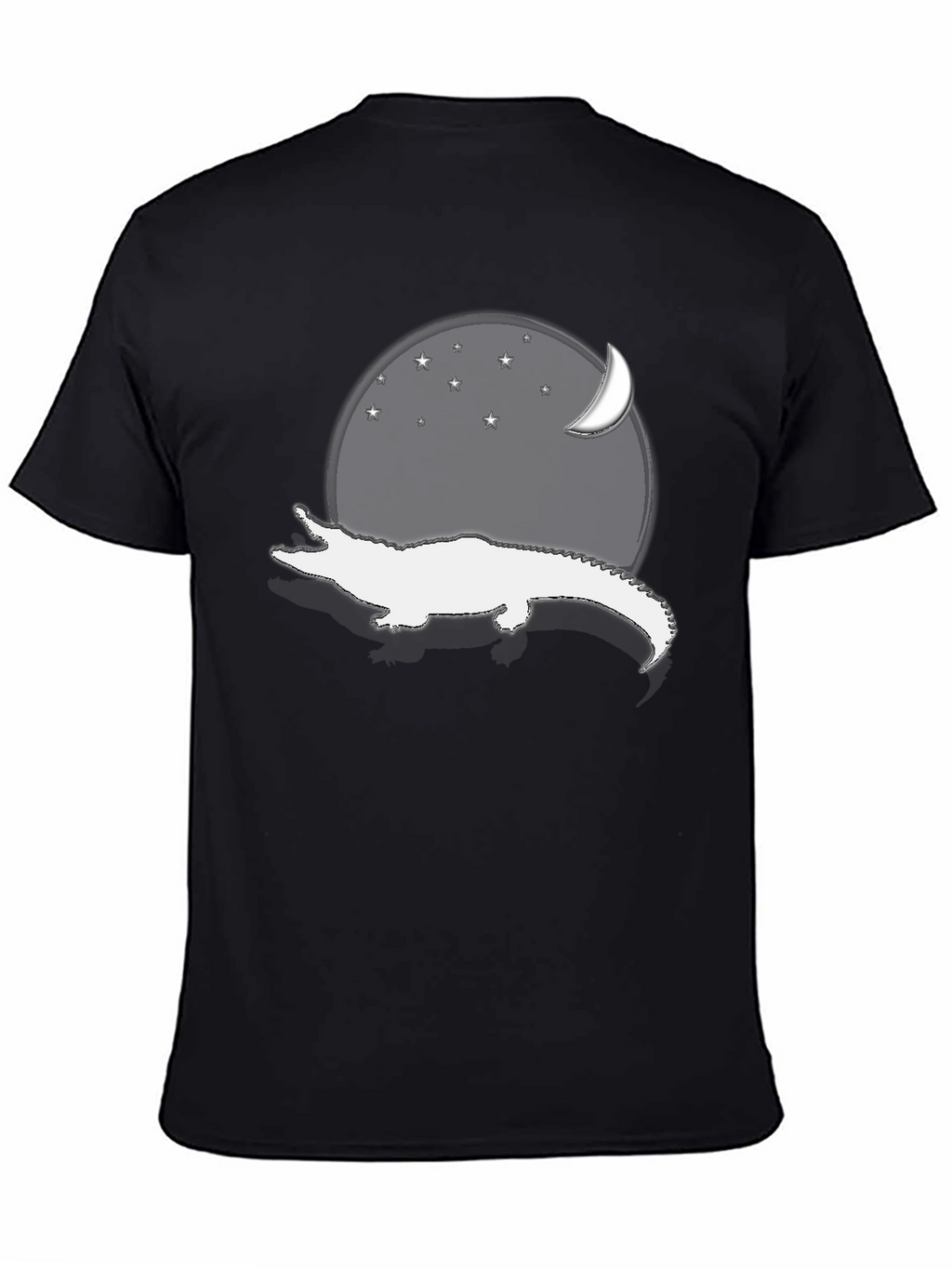 Alligator Moon Stars Black Graphic Tee