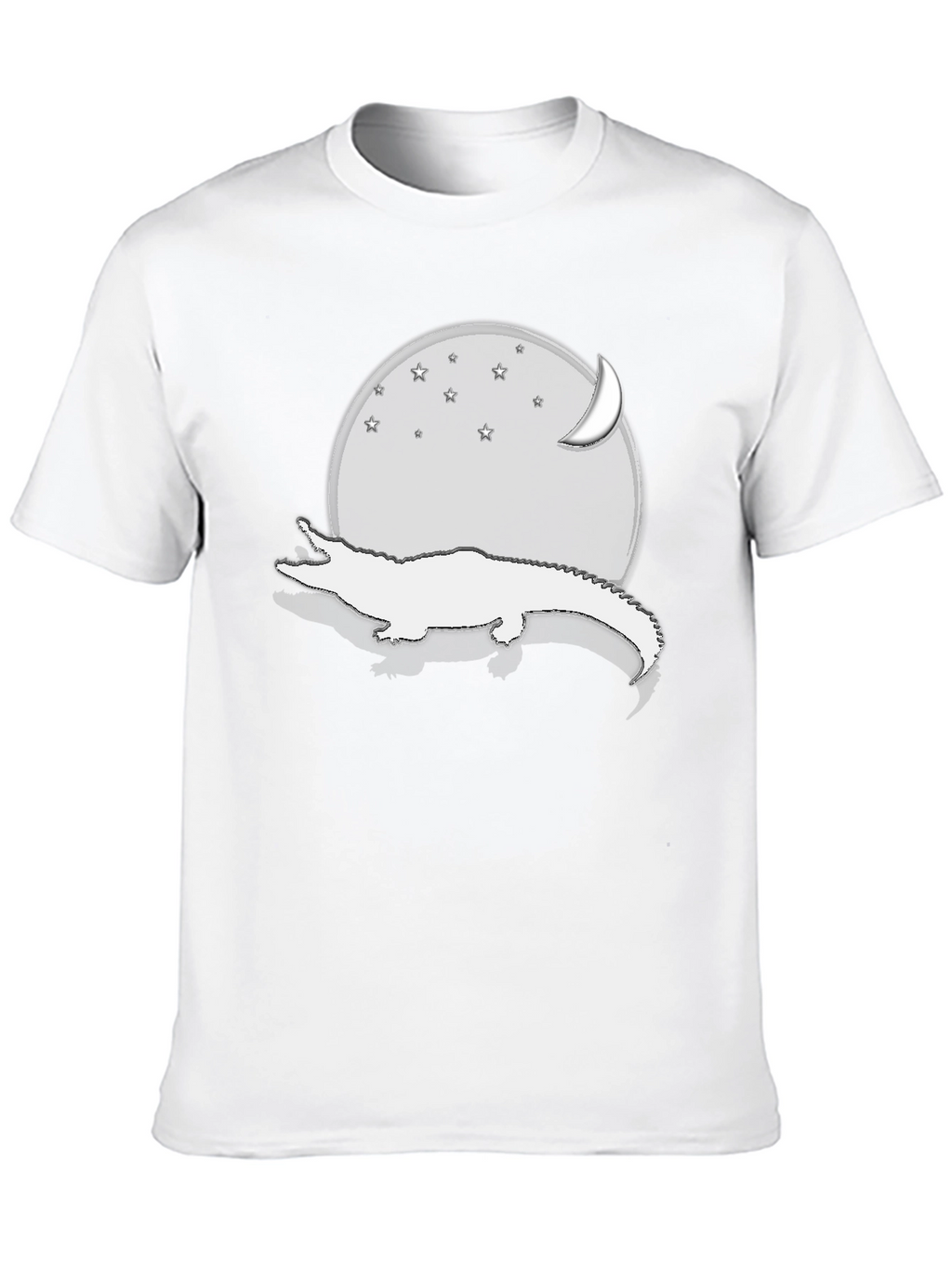 Alligator Moon Stars Black Graphic Tee