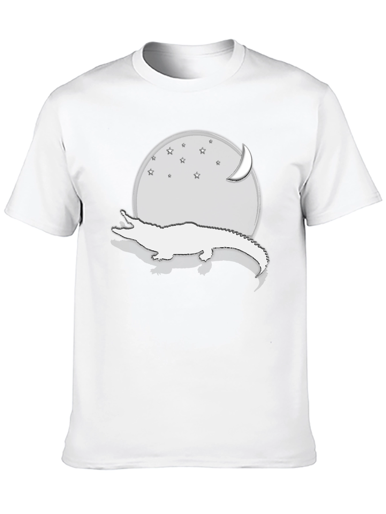 Alligator Moon Stars Black Graphic Tee