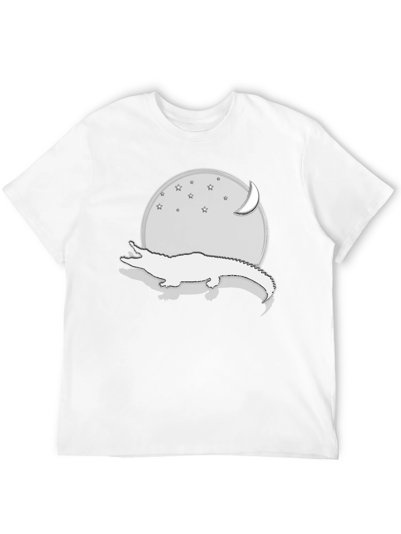 Alligator Moon Stars Black Graphic Tee