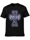 Blessed Paw Print Cross T-Shirt