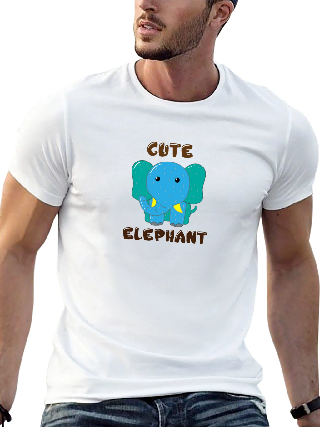 Cute Elephant Graphic Tee - Trendy Unisex T-Shirt