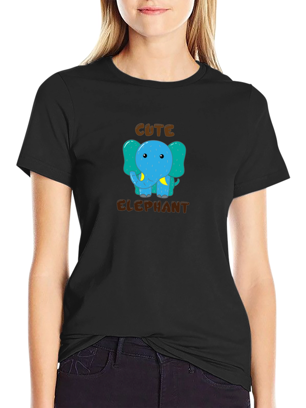 Cute Elephant Graphic Tee - Trendy Unisex T-Shirt