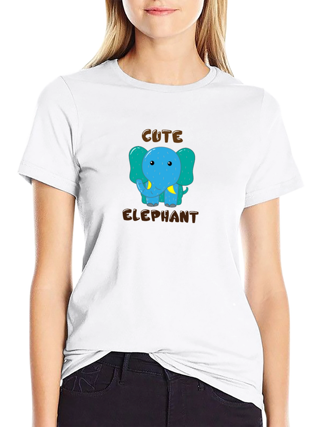 Cute Elephant Graphic Tee - Trendy Unisex T-Shirt
