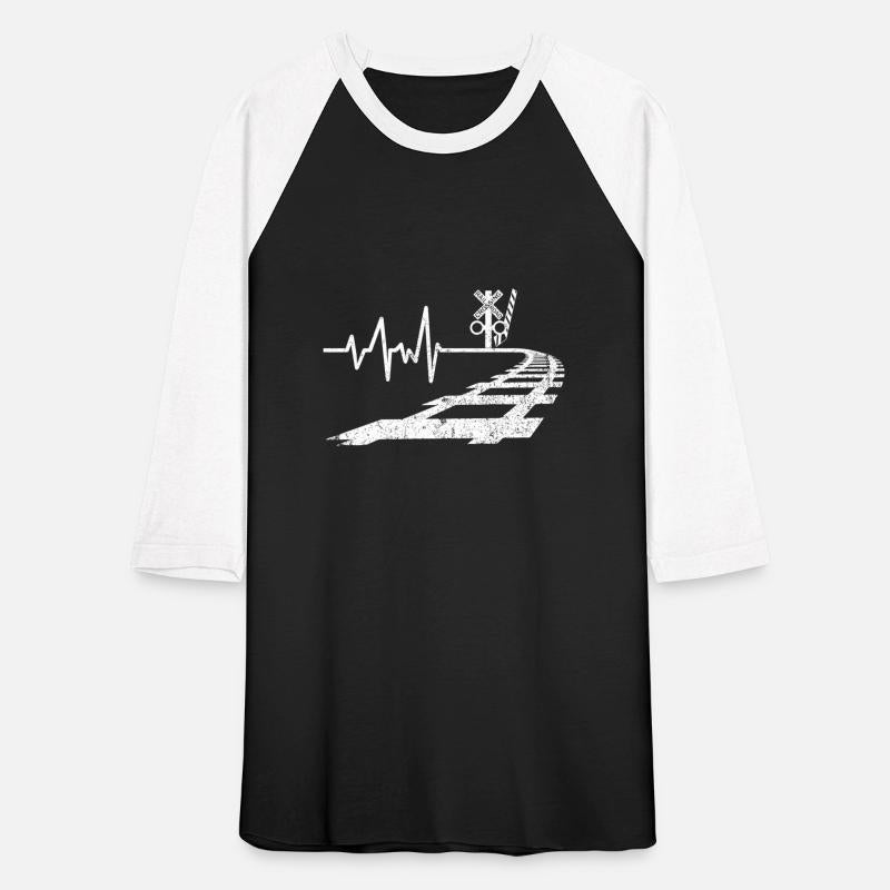 Heartbeat Railroad Crossing Trains Gift For Railwa