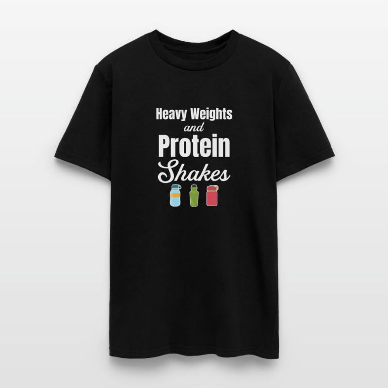 Heavy Weights And Protein Shakes Exercise