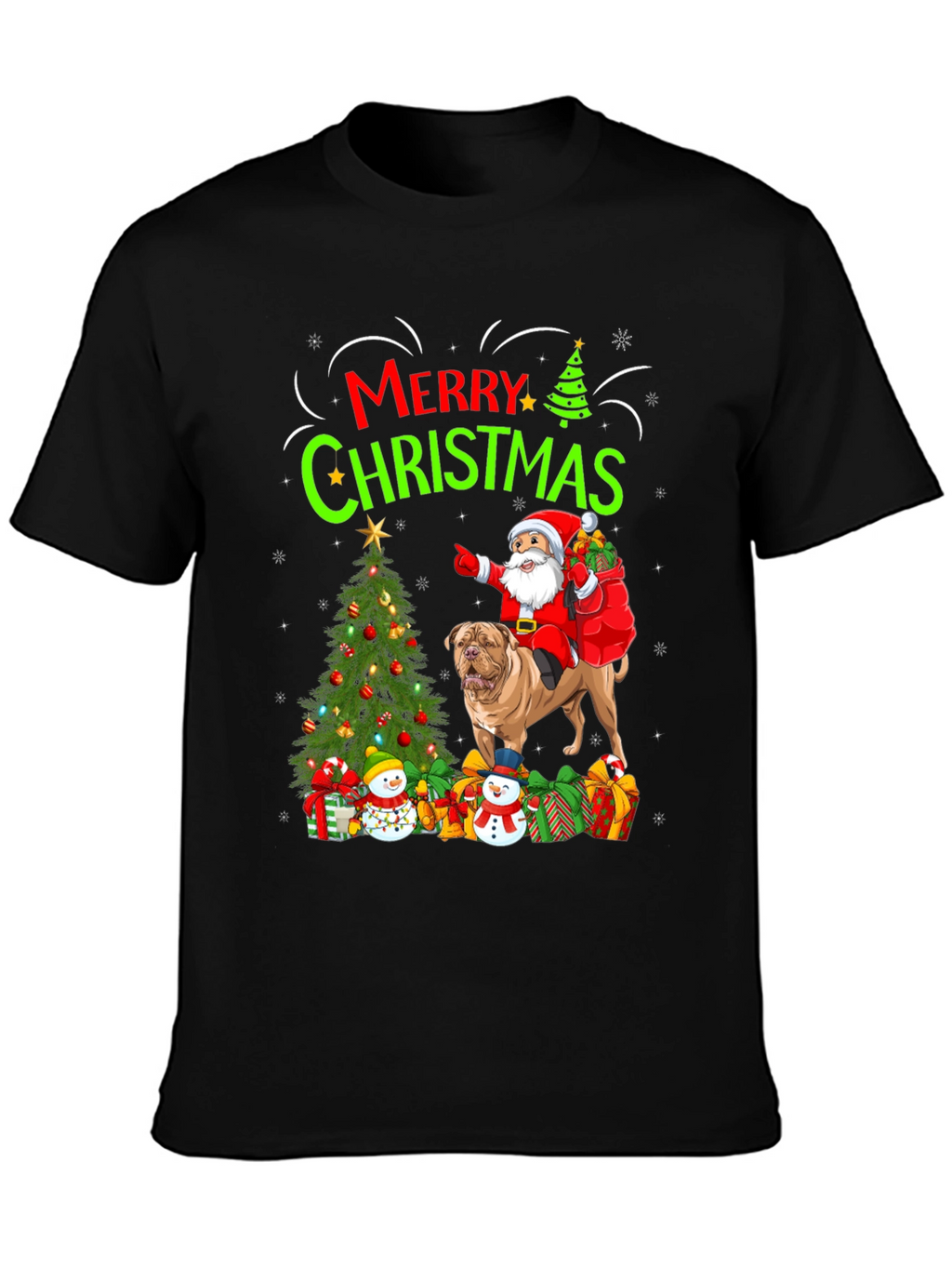Merry Christmas Dog Santa T-Shirt