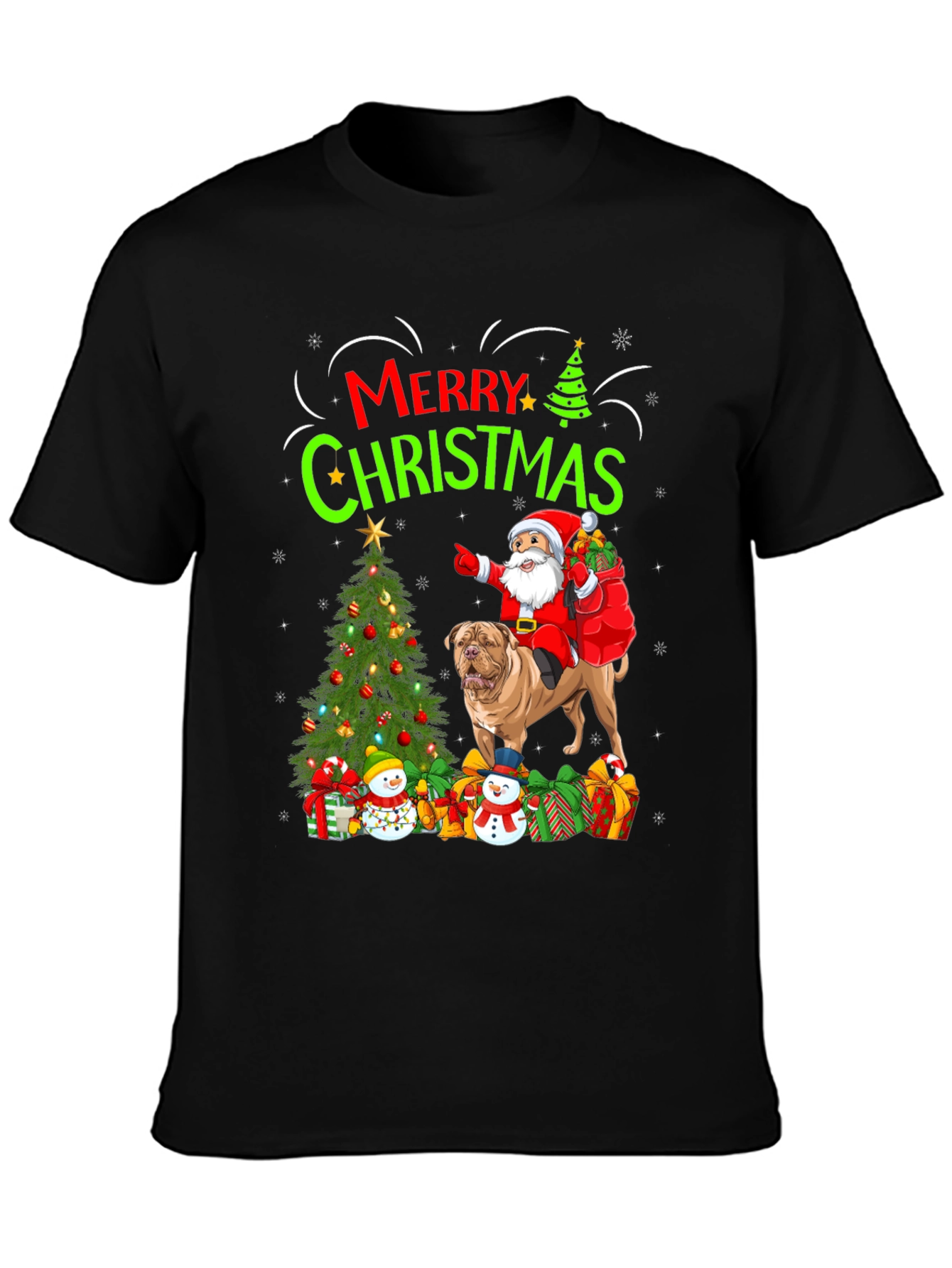 Merry Christmas Dog Santa T-Shirt