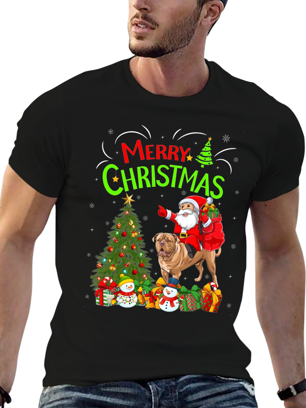 Merry Christmas Dog Santa T-Shirt
