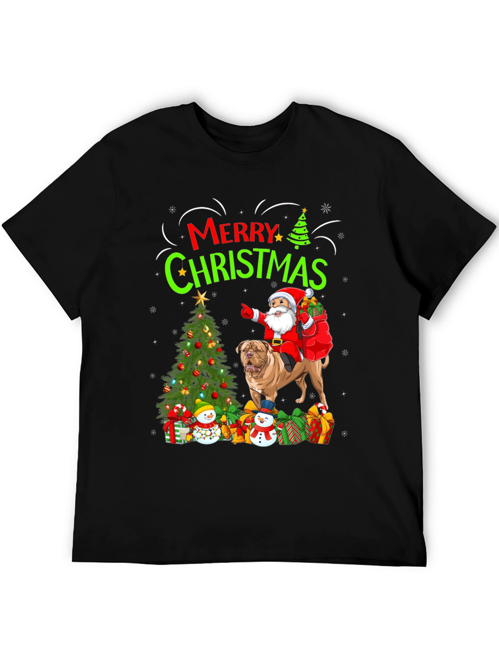 Merry Christmas Dog Santa T-Shirt