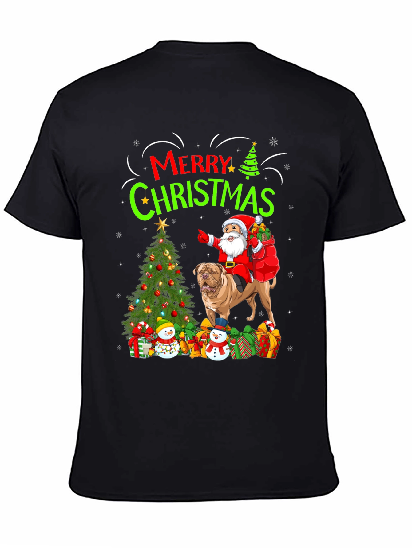 Merry Christmas Dog Santa T-Shirt