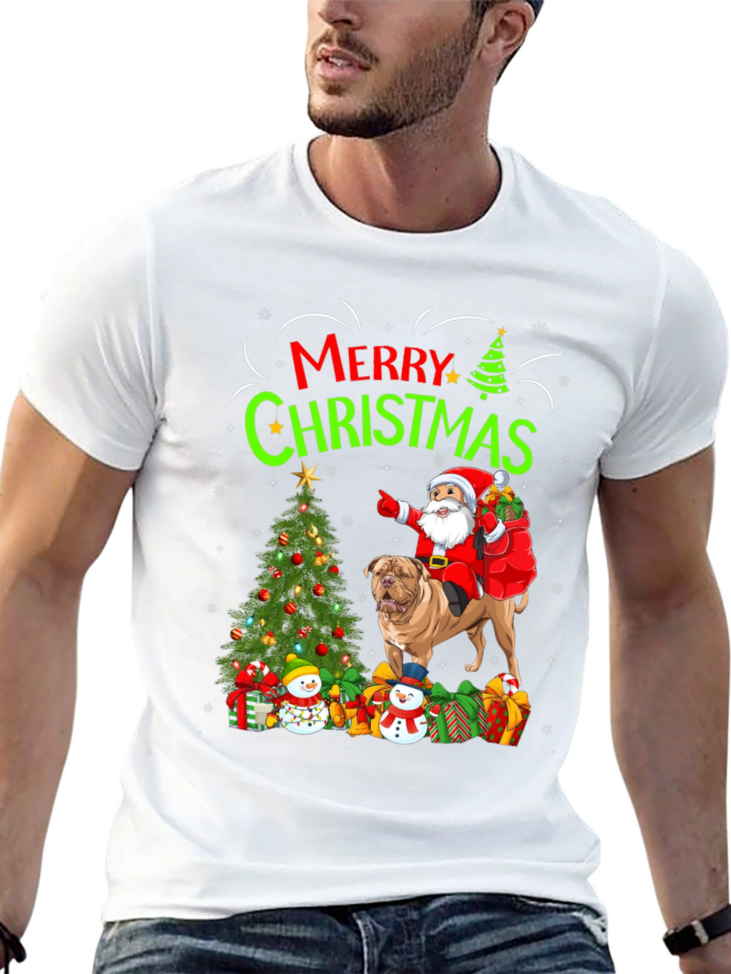 Merry Christmas Dog Santa T-Shirt