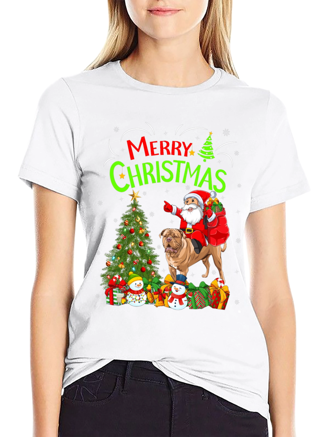 Merry Christmas Dog Santa T-Shirt