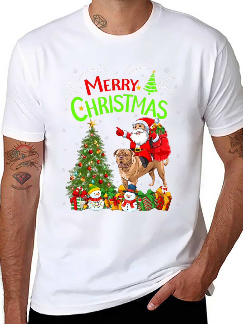Merry Christmas Dog Santa T-Shirt
