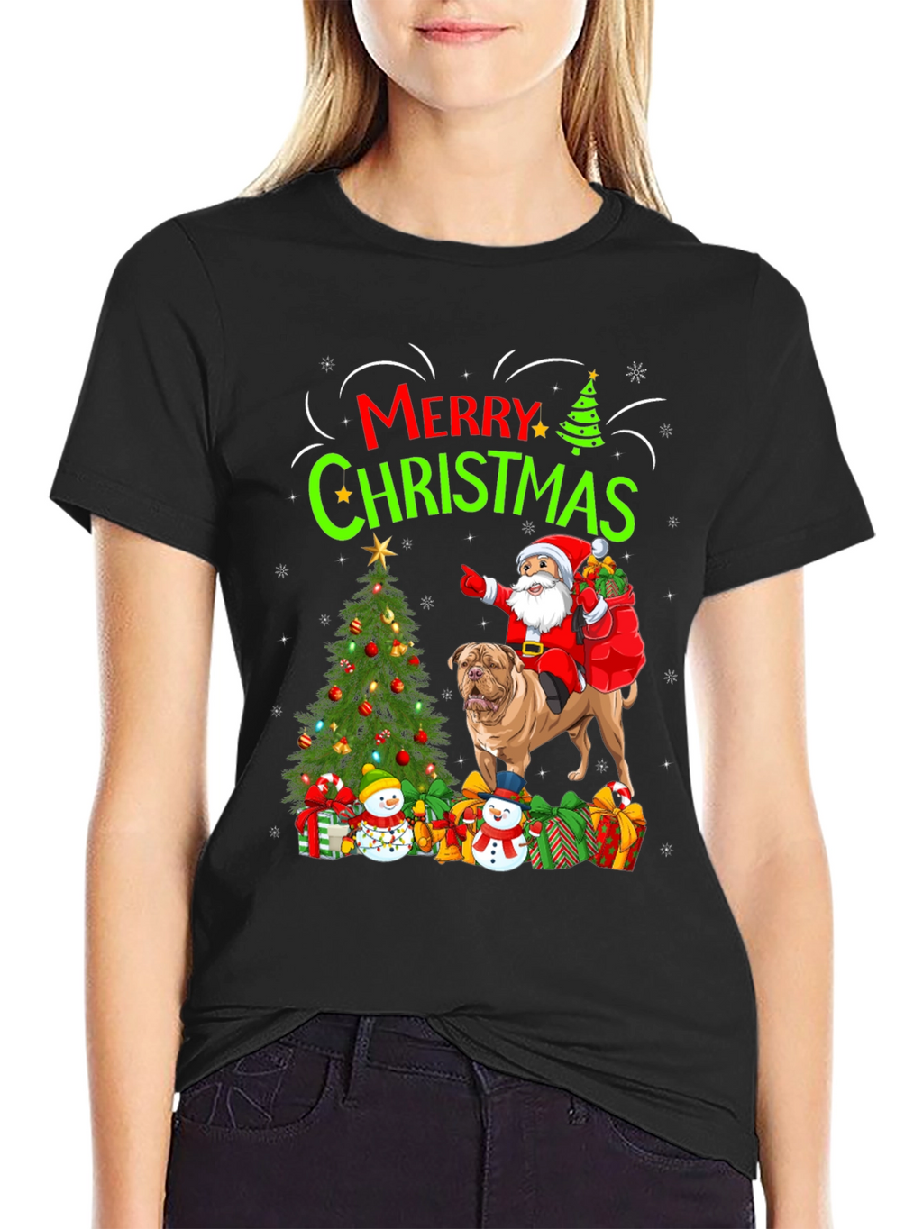 Merry Christmas Dog Santa T-Shirt