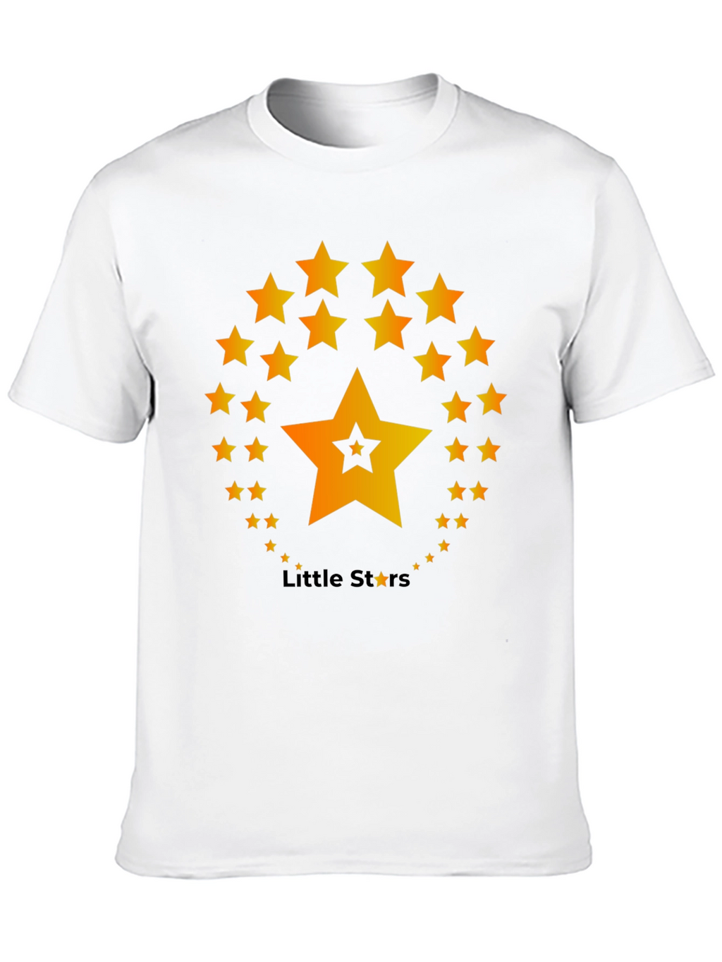 Little Stars T-Shirt - Black Cotton Blend