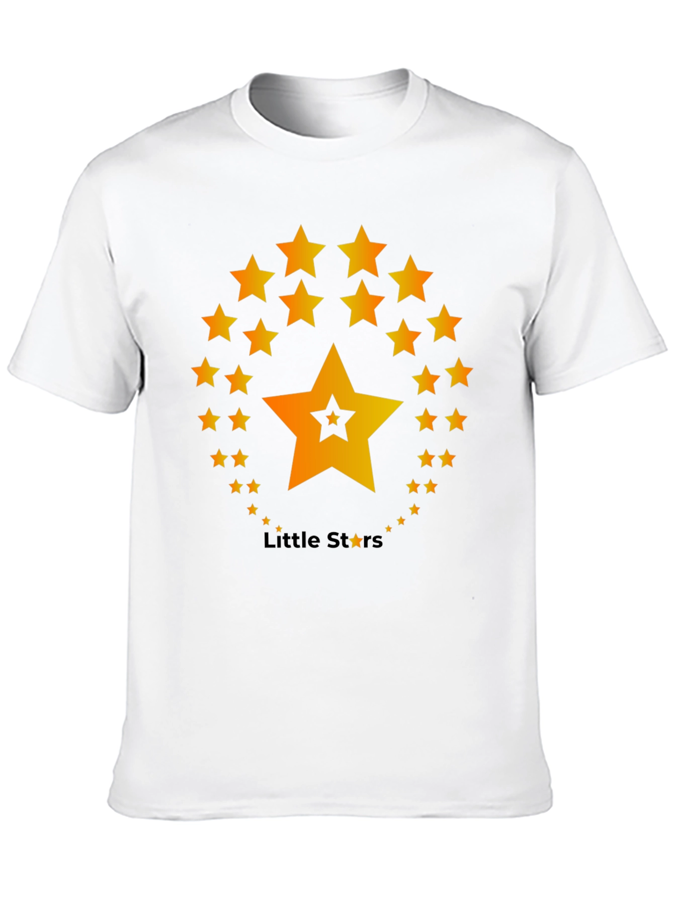 Little Stars T-Shirt - Black Cotton Blend