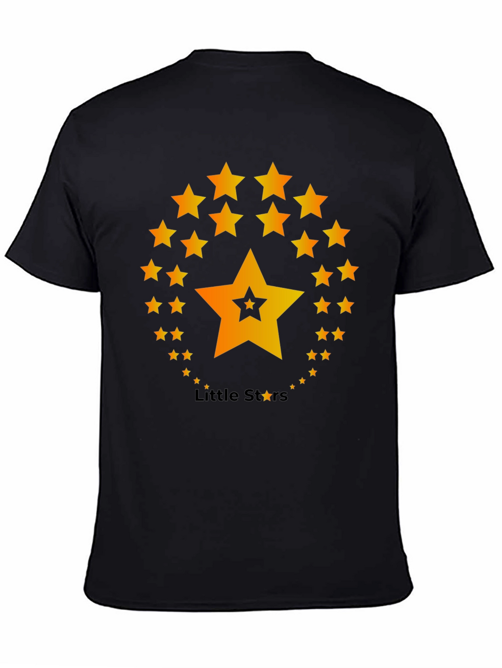 Little Stars T-Shirt - Black Cotton Blend